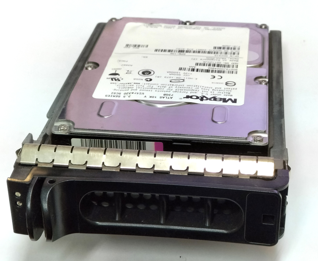DELL 0CC315 (Maxtor ATLAS 10KV 8D073J0) 73GB Ultra320 SCSI SCA 10000rpm マウンタ付