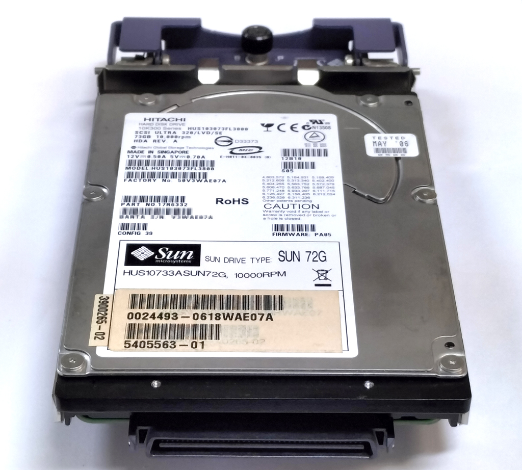 Sun 540-5563 390-0265 (HUS103073FL3800) 72GB SCSI SCA 10000rpm