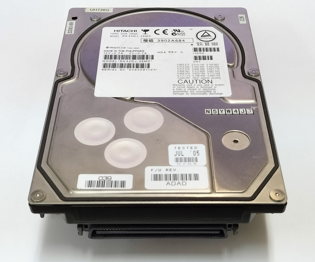 HITACHI DK32DJ-36MC 36GB Ultra160 SCSI SCA 10000rpm