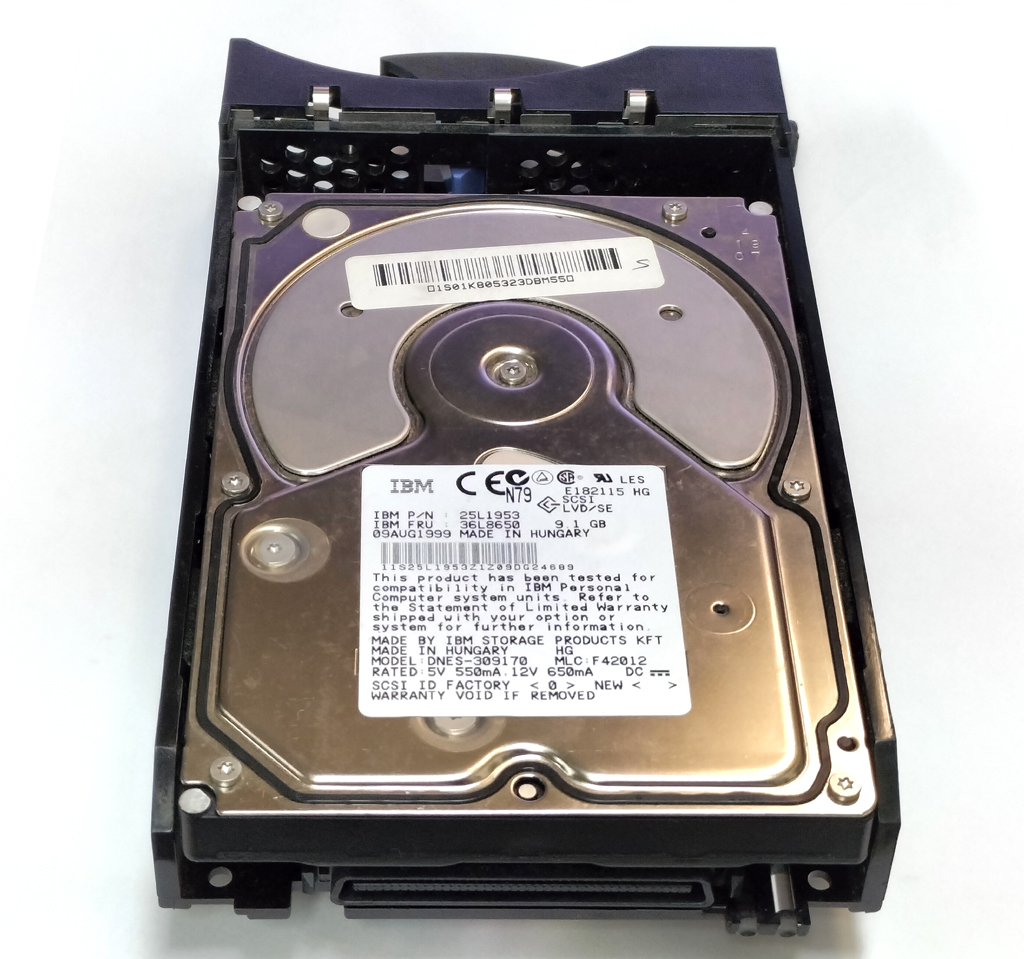 IBM 01K8053 25L1953 DNES-309170 9.1GB Ultra2 Wide SCSI SCA 7200rpm