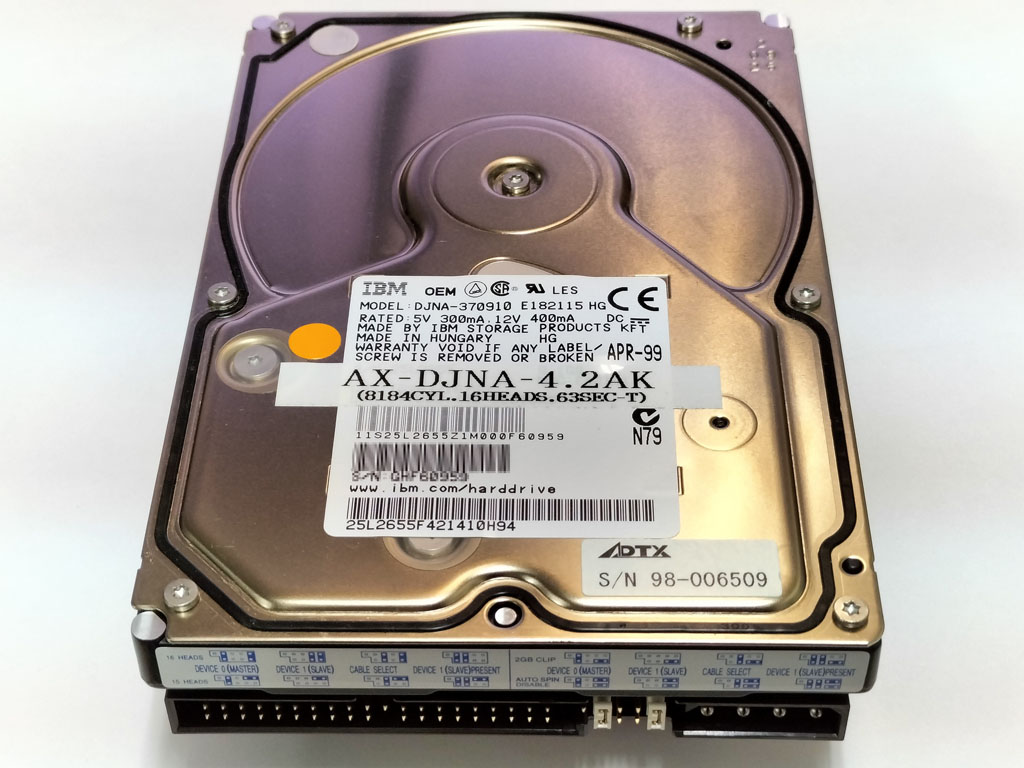 IBM DJNA-370910 2GB E-IDE 7200rpm 容量制限 新品