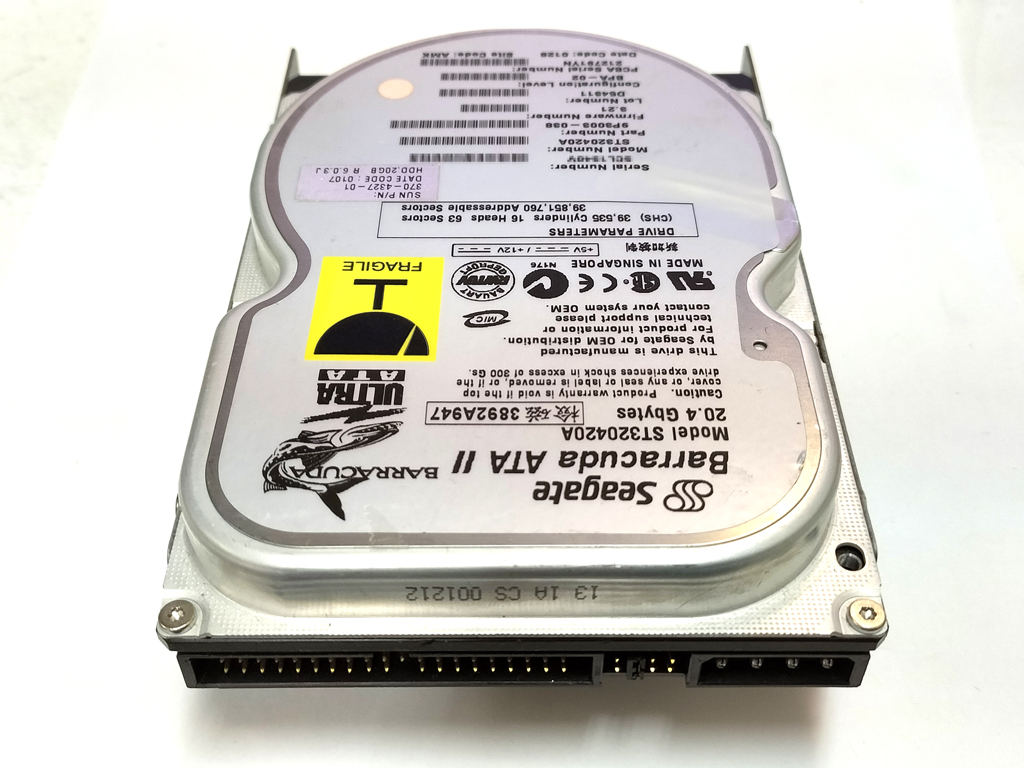 Sun X6174A 370-4327 (Seagate ST320420A) 20GB ATA-100 IDE 7200rpm