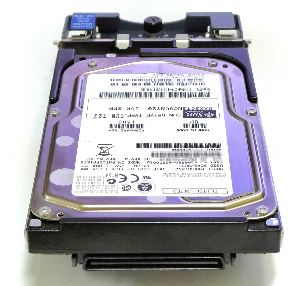 Sun 540-6449 390-0260 (Fujitsu MAX3073NC) 73.4GB Ultra-320 SCSI SCA 15000rpm
