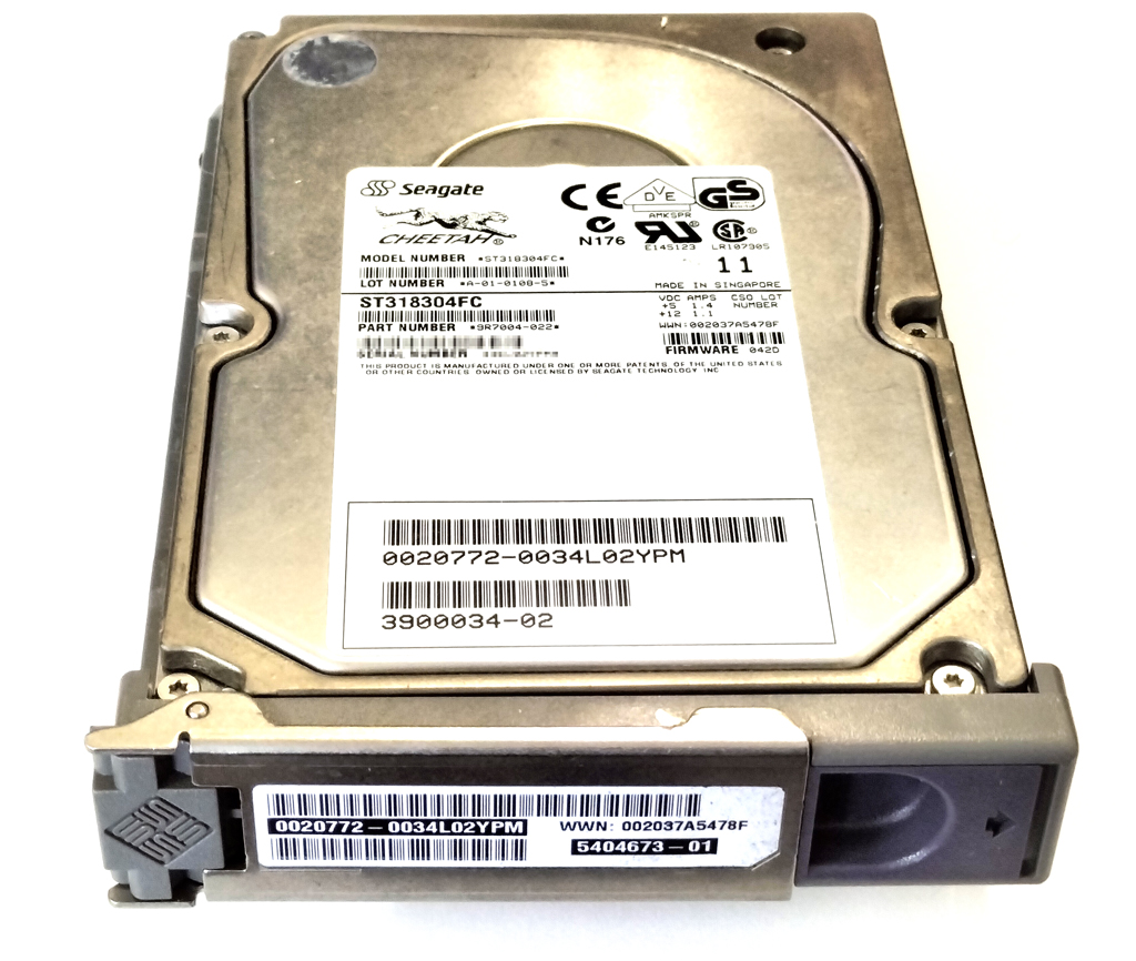 Sun 540-4673 390-0034 (Seagate ST318304FC) 18.2GB FC 10000rpm