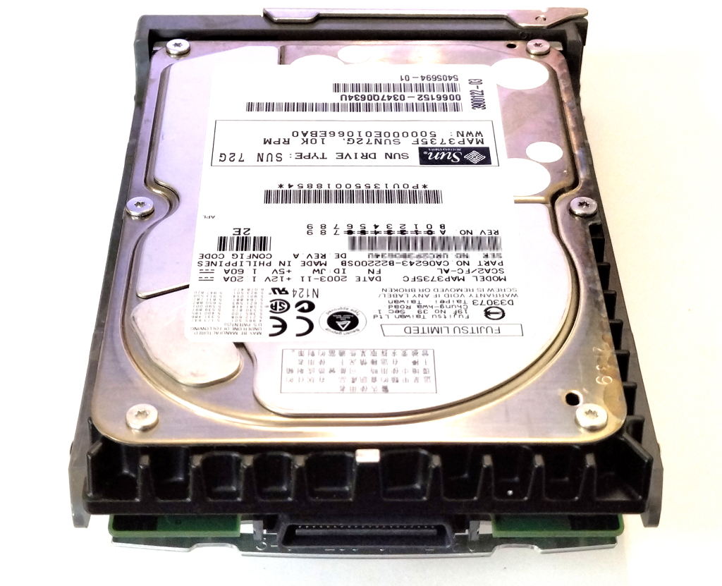 Sun 540-5694 390-0122 (Fujitsu MAP3735FC) 72GB 10000rpm マウンタ付き
